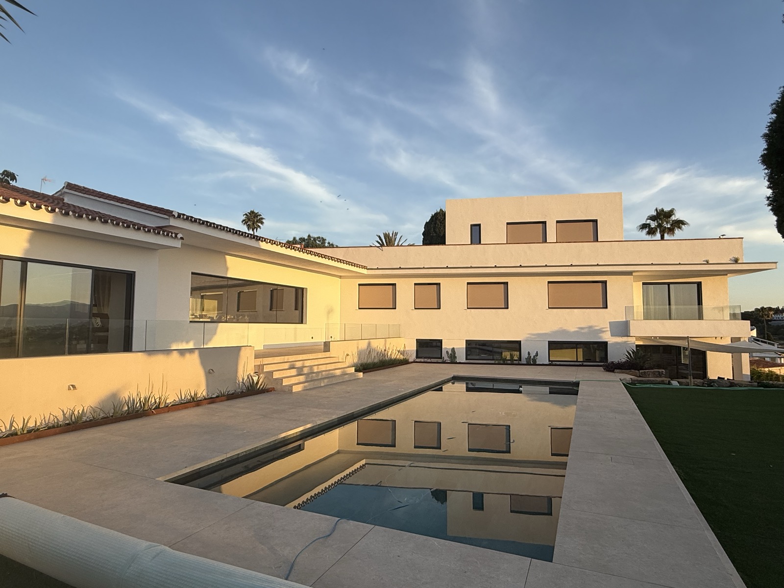 Casa Destino at dusk, second view